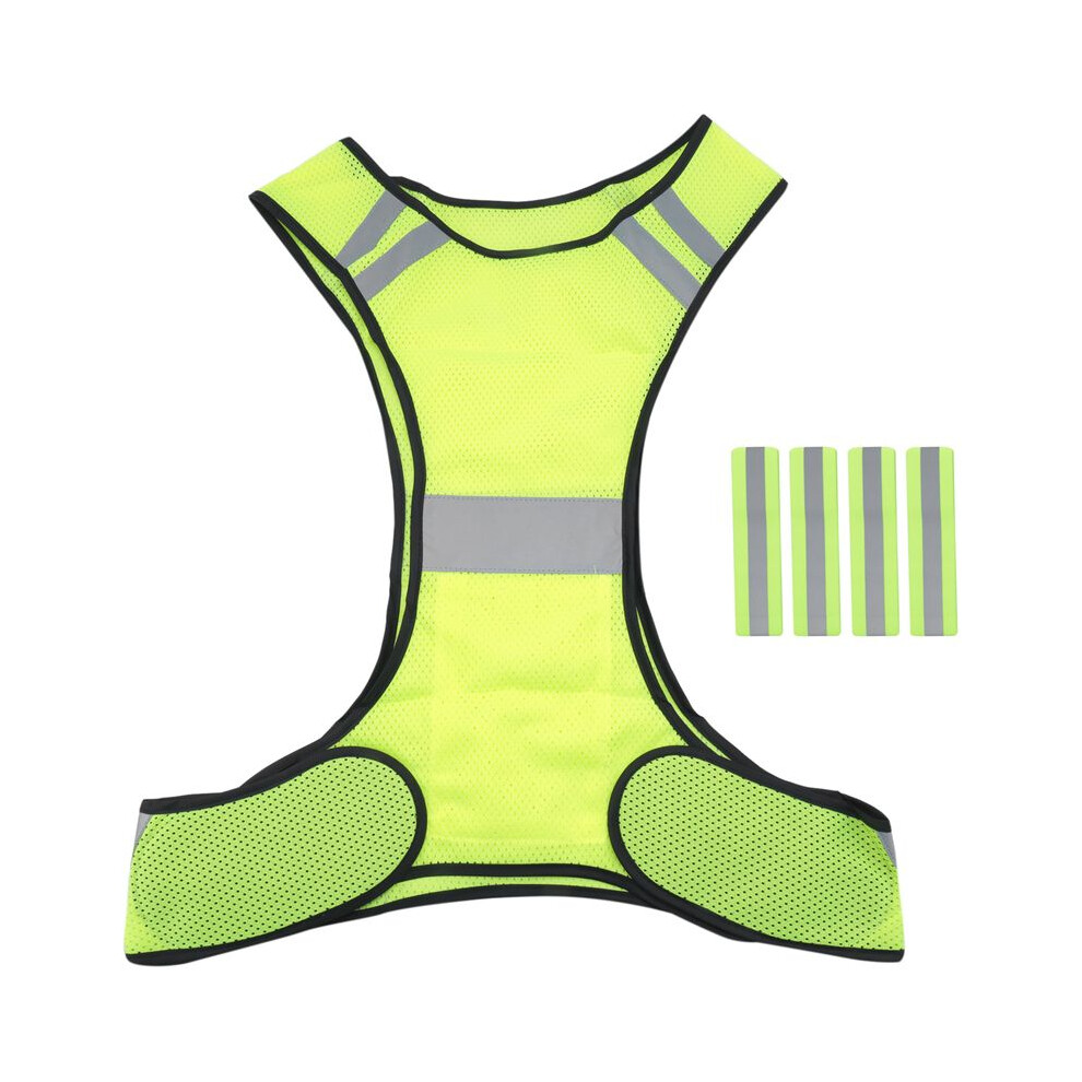 Reflector Vest - High Visibility Bicycle Vest With Adjustable Fastener And 4 Reflector Jogging 6131797805050