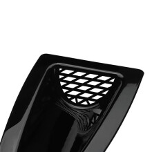2X Universella Motorhuvsventilationslameller Luftintagsrör Motorhuvsventil Luftintagskåpa Glansigt Svart Bildelar Bil Främre Ventilation A