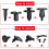 400PCS Bumper Clips 8mm Push  Flare Fastener for  and  Plastic Rivet Retainer Clips 4
