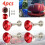 8X Quick Release Push Hood  Button Car Pin Bonnet Lock Fermo per Paraurti Rosso 4