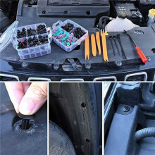 1450Pcs Car Push Retainer Clips & Auto Fasteners Assortment - 23 Prevalent Sizes Bumper Mudguard Rivets with Cable Ties