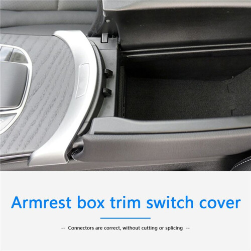 2X ABS+PC Center Console Armrest  Button Trim Cover for   C GLC Class W205 W253 2015-2020 2