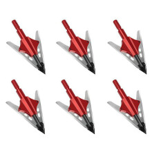 6 Stuks Jacht Broadheads 2 Spring Slide Blade Broadheads voor Mechanisch Compatibel met Kruisboog en Compoundboog
