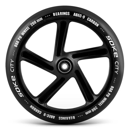 City-Scooter-Räder 200 mm Schwarz 2er-Pack 1