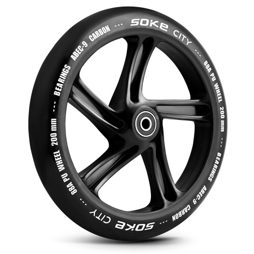 City-Scooter-Räder 200 mm Schwarz 2er-Pack 2
