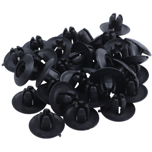 60X 8mm Auto  Clips Fit for   Front Push-Type Retainer Clips Black