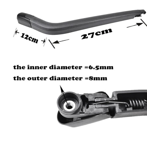6X Rear Windshield Wiper Arm Blade Set for  Fortuner 2008-2017 2