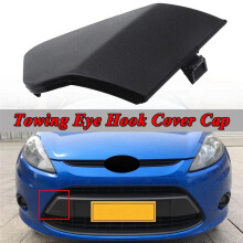 2X Car Auto Front Bumper Tow Towing Eye Hook Cover Cap for Fiesta MK7 2008-2016 8A6117A989AB Black Plastic