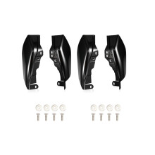 4x Deflector de Calor de Aire de Marco Medio Negro Brillante para Touring Electra Glide Street Road Glide FLTRX CVO 2017-2022