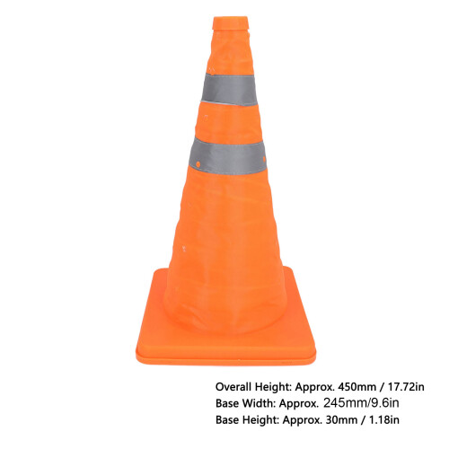 2 pièces Cônes de signalisation pliables, 450 mm orange 1