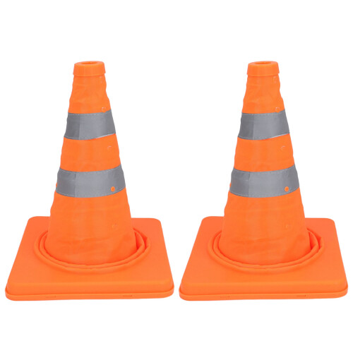 2 pièces Cônes de signalisation pliables, 450 mm orange 2