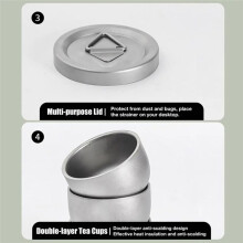 Chinese Tea Set Travel Teapot with 3 Cups Tea Cups and Tea Storage Portable Tea Set with Case Travel Teapot Double-Layer