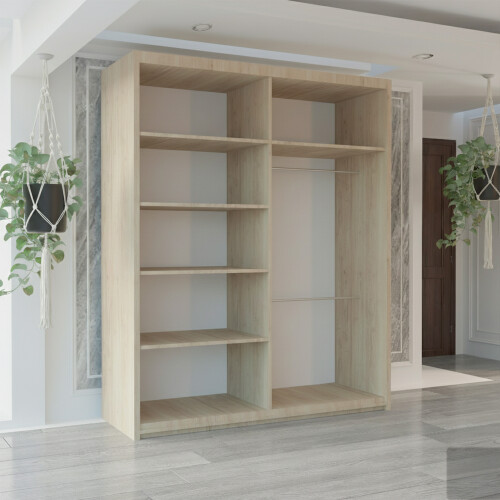 (Oak, 180cm) Winnipeg Modern Sliding Wardrobe 2