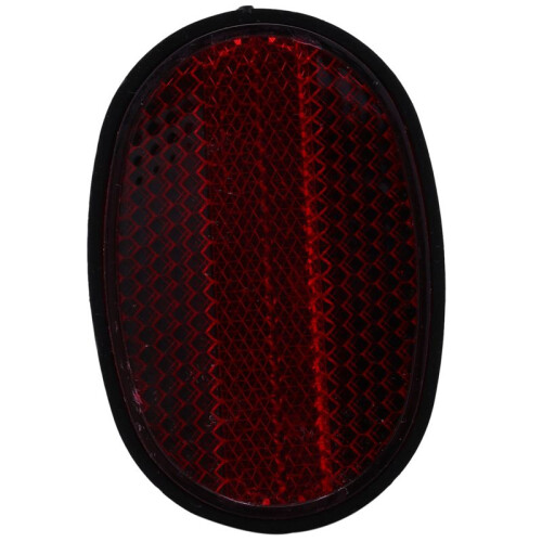20 Pcs Bicycle Rear Tail  Reflector Mudguard Oval Warnning Red Black 1