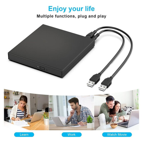 Blu-Ray Burner USB3.0 External Optical DVD Drive Recorder BD-RE/ROM 3D Blu-Ray Players Writer Reader for Windows / OS 2