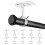 10 Pack No Drill Ceiling Mount Rod Brackets, Heavy Duty Self Adhesive Holders, Adjustable Hooks Hanging 2