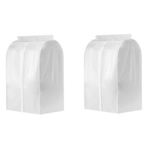 2PCS Clothing Rack Dust Cover Clothes Hanging Bag Enclosed Clothes Rack Floor Hanger Cover Wardrobe Storage Cover B