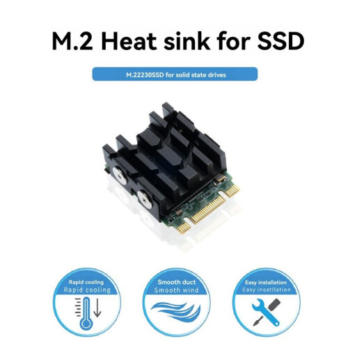 M.2 2230 SSD Solid Disk Drive Radiators Lüfter SSD Wärmeableitungspad für Desktop-Computer 2230 SSD Lüfter Kühlkörper 2