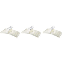 3X Satin Padded Hangers for Delicate Wedding Dresses Silk Hangers with Anti-Rust Swiveling Hook for Winter Sweaters