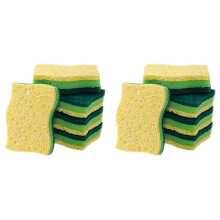 Non-Scratch Cellulose Household Kitchen Sponges, Dishes Sponge 10 Packages ,Multi-Use Dish Scrubber Sponge for Household