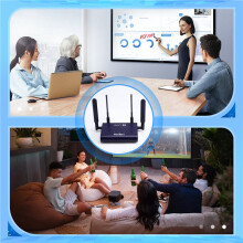 Enrutador Inalámbrico WiFi6 LTE de 300 Mbps, 4G, 5G, CPE LTE de Alta Velocidad con Ranura para Tarjeta SIM, 4 Antenas para Teléfono, Portátil y