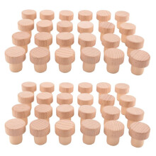 48Pc Wine Bottle Corks T Shaped Cork Plugs for Wine Cork Wine Stopper Reusable Wine Corks Wooden and Rubber Wine Stopper