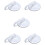 5X Household Wardrobe White Plastic 7cm Dia Suction Cup Single Hook Wall Hangers 1