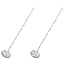 2X Kompost Bodenthermometer mit Langem Stiel - Schnell Reagierender Rostfreier Stahl 50,8 cm - Messsonde - Fahrenheit und Celsius