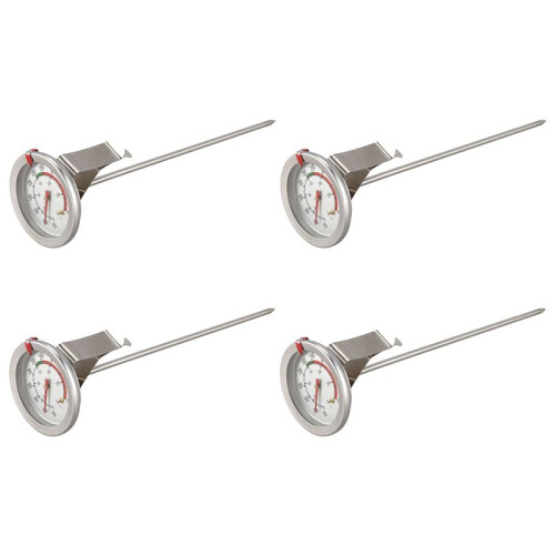 4X Termômetro Prático de 8 Polegadas para Fritar Carne de Peru com Mostrador de 2 Polegadas para Churrasqueira Panela Panela Chaleira 50-550 (1