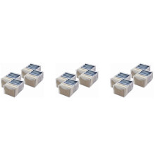 12Pcs Wardrobe Storage Organiser, Jeans Compartment Storage Box Closet, Foldable Drawer Clothes Organizer Mesh ,White