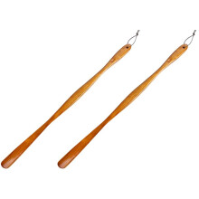 2X Long Shoehorn That Does Not Bend the Waist Wooden Shoehorn Bella Long 75cm Wood Fashionable Wood Grain