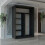 (Black, 120cm) Winnipeg Modern Sliding Wardrobe 3