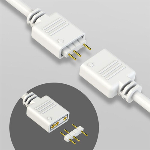 5V 3-Pin Extension Cable for Computer Motherboard Hub Cable Connection Extension ARGB Splitter, Black 1