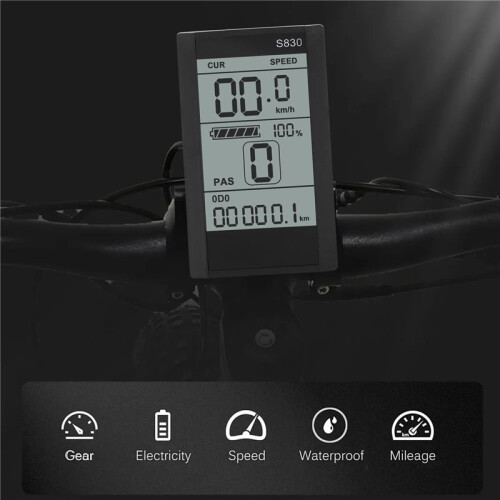 Protocol 2 Electric Bicycle Bike Display 24V 36V 48V LCD S830 Display with USB Waterproof Connection (5 Pins) 2