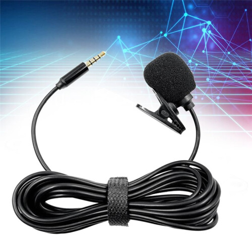 Microfone de Lapela Microfone Estéreo Áudio  Microfone com Fio Plugue de 3,5 mm para Celular Tablet Laptop 2