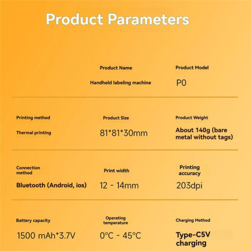 Portable  Printer Thermal Label Printer Self-Adhesive Sticker Labels Printer Pocket Handheld Barcode Machine 2