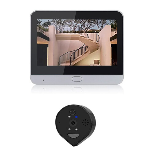 Campainha Tuya de 3MP com Tela de 4,3 Polegadas, Câmera Inteligente Wi-Fi para Porta, Detecção de Movimento PIR e Gravação de Vídeo. 2