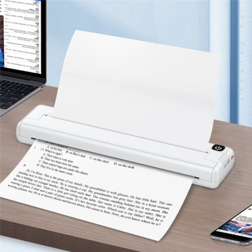 Portable Printers Wireless A4 Thermal Printer Inkless Pocket Photo Document Printer  Travel Printer for Home 1
