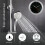 Washroom Kitchen Clock Clock Waterproof Bathroom Clock LCD Digital Display Clock Detector No Punching Clock Black 1