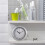 Washroom Kitchen Clock Clock Waterproof Bathroom Clock LCD Digital Display Clock Detector No Punching Clock Black 7