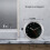 Washroom Kitchen Clock Clock Waterproof Bathroom Clock LCD Digital Display Clock Detector No Punching Clock Black 6