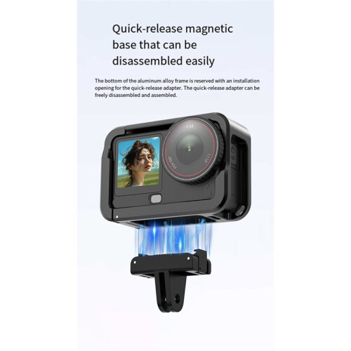 Aluminum Alloy Rabbit Cage for  Action 6 Expansion Frame Protective Case Cold Shoe Panoramic Action Camera Accessory 1