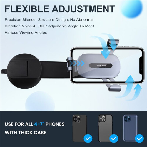 JOYROOM Car Navigation Car Phone Holder Aluminum Alloy Y-Shaped Gravity Suction Cup Models Multi-Function Car Holder B