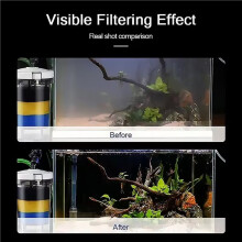 Filtro per Acquario, Purificatore D'Acqua, Ossigenazione, Filtrazione Sommergibile per Acquario, Filtro Esterno A Tre Strati