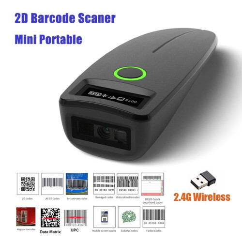 Barcode Scanner  Wireless  Handheld Portable 1D 2D QR Bar Code 1