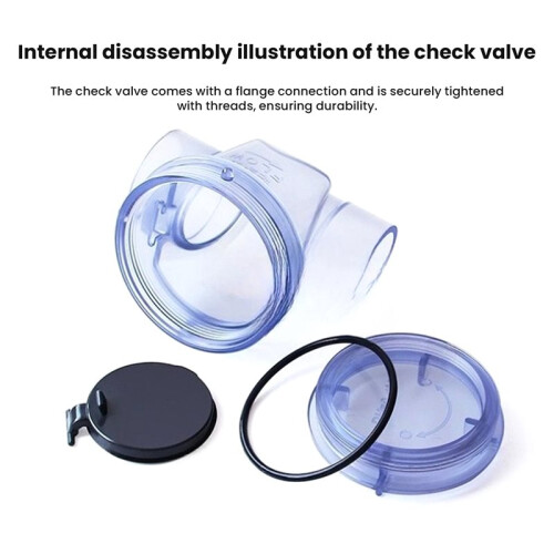 50mm Flap UPVC Transparent Check Valve Drainpipe Non-Return Valve Combination Sets Kitchen Sewer Deodorizationm 1