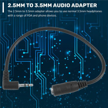 2,5 mm (Hane) Till 3,5 mm (Hona) Stereo Audio Jack Adapter