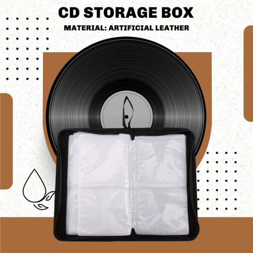 80 VCD DVD CD Faux Leather Case Storage Holder Organizer Black 2