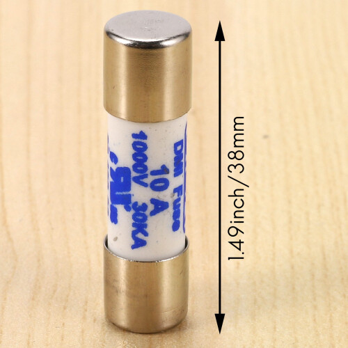 Multimeter 10 x 38mm 1000V 10A Cylinder Ceramic Fuse White 2