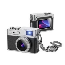 Retro Digital Camera 1080P HD Portable Pocket Video Recorder with Keychain Fashion Student Campus Card Camera Black